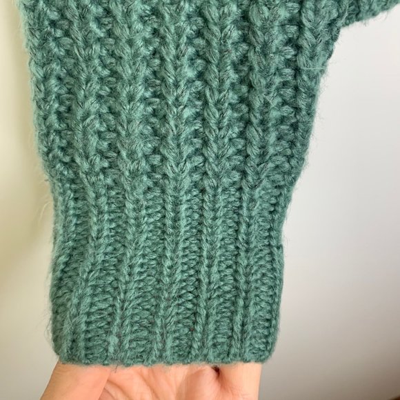 A NEW DAY Green Chunky Knit Crop Sweater Sz S - Picture 4 of 8